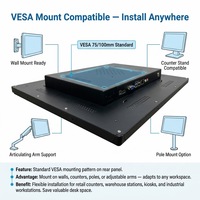 PC Industrial Todo en Uno con Pantalla Táctil, Windows 10, Intel, Pantalla Capacitiva de 21.5 Pulgadas, para Punto de Venta, Minoristas, Almacenes y Kioscos