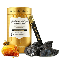 Bâtonnets de Miel Shilajit Saveur Fraise en Stock, Complément Vitamine Acide Férulique, Shilajit Naturel