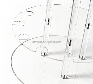 Estante de Acrílico Redondo Multicapa para Copas de <span class=keywords><strong>Vino</strong></span>, Organizador de Copas Transparente para Escritorio, Soporte para Copas de Champán, para el Hogar, Bar o Fiestas - Product Image 6