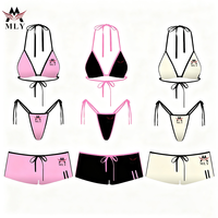 Nuevo Bikini de Dos Piezas Push Up de Diseño Personalizado para Mujer, Traje de Baño de Playa para Chicas