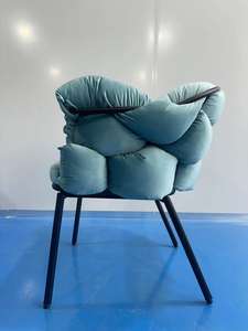 Poltrona Singola <span class=keywords><strong>Aviator</strong></span> di Lusso Moderna in Tessuto, Sedia da Pranzo Popolare all'Ingrosso - Product Image 4