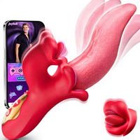 Vibrateur lingual pour femmes avec contrôle par application, USB, 9 modes de vibration, stimulation du point G et des mamelons, jouet sexuel pour femmes