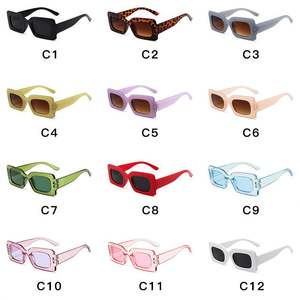Gafas de Sol Rectangulares de Moda 2025 con Logotipo Personalizado, Colores Dulces, Protección UV400, Montura Pequeña Cuadrada para Mujer - Product Image 5