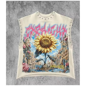 Camiseta sin mangas estilo Y2K, moda <span class=keywords><strong>de</strong></span> verano, retro, cuello redondo, para playa, estilo gótico americano, con diseño <span class=keywords><strong>de</strong></span> tachuelas. - Product Image 5