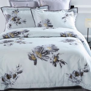 Bộ Đồ Giường Nhà Sản Xuất Thiết Kế In Màu Trắng Bán Buôn Được Trang Bị Queen Size Bed Tấm Tấm Set - Product Image 4