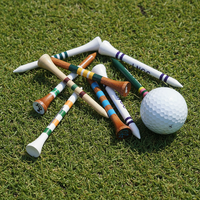 Tees de golf personnalisés en bois de bambou 54mm/70mm/83mm, bandes avec logo personnalisé, accessoires de golf