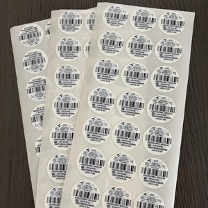 Etiquetas Adhesivas Redondas Anti-Falsificación con Código QR y Código de Barras Variables, Impresión Personalizada para Autenticación de Productos - Product Image 1