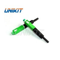 Conector Rápido de Fibra Óptica ESC925T, Precio de Fábrica UNIKIT, 100 Piezas/Lote, Conector Rápido Preincrustado SC APC