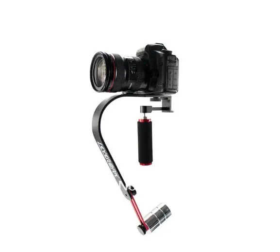 Pro stabilizzatore videocamera con impugnatura a basso profilo per GoPro, Smartphone, Canon, Nikon - o qualsiasi fotocamera fino a 2.1 libbre