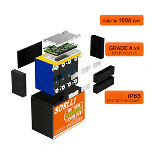<span class=keywords><strong>Batterie</strong></span> rechargeable LiFePO4 <span class=keywords><strong>12V</strong></span> <span class=keywords><strong>100Ah</strong></span> à décharge profonde, pack de batteries au lithium fer phosphate pour stockage d'énergie de secours solaire, VR et marine - Product Image 3