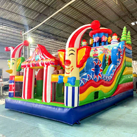 Grand toboggan aquatique gonflable avec piscine à jets d'eau et château gonflable combiné, toboggan en PVC de qualité commerciale pour parc extérieur pour enfants