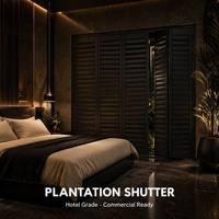 Volet de plantation en paulownia écologique intégré, peint, 89 mm, pour salon, chambre, hôtel, bureau, sur mesure