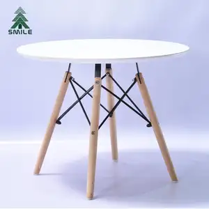 Дешевая новая модель Современного деревянного обеденного стола из бука МДФ для гостиной