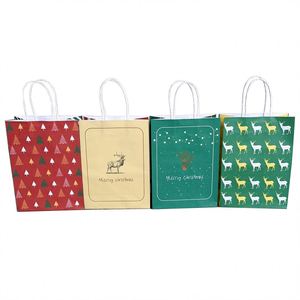 Bolsas de Papel KUAIMA de Navidad con Diseño de Santa Claus, Bolsas de Regalo Resistentes de Papel Kraft con Decoración Navideña para Fiestas de Año Nuevo, Bolsas de Compras con Asa para Dulces y Regalos - Product Image 3