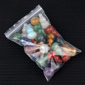 Pendentif en pierre d'aventurine <span class=keywords><strong>verte</strong></span> en forme de <span class=keywords><strong>calebasse</strong></span> de 30mm avec trou artisanat en pierre de cristal de guérison utilisé pour <span class=keywords><strong>la</strong></span> fabrication de colliers comme cadeau - Product Image 5