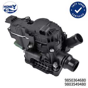 Boîtier de thermostat de liquide de refroidissement du moteur 9850364680 9803549480 pour Peugeot 208 308 2008 3008 5008 Citroën C3 C4 C5 DS3 <span class=keywords><strong>DS4</strong></span> - Product Image 1