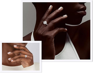 Ventas calientes Creado Dia Halo Promise Ring Her 14K Chapado en oro blanco Sterling Sier Moissanite Anillos para mujeres - Product Image 4