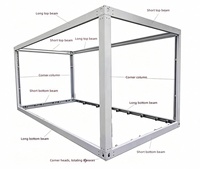 Structure de maison conteneur en acier galvanisé résistant à la corrosion pour boutique mobile, kiosque, entrepôt extérieur, parc modulaire