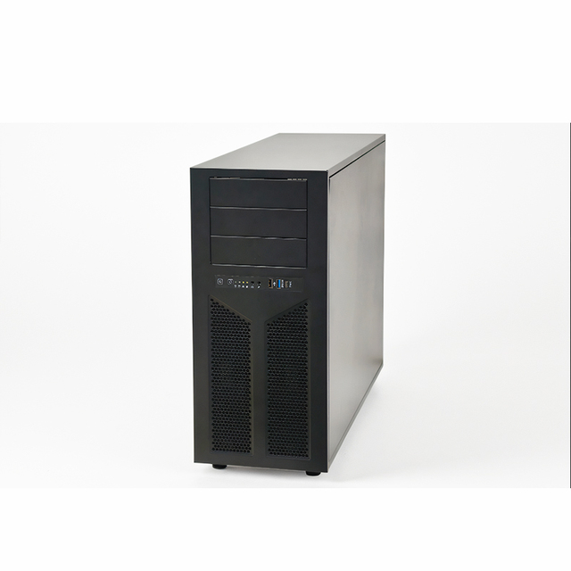 ATX Rack Server Workstation 4-card GPU AI Storage 10 Disk Slots Chassis Redundant Power Slots Stock