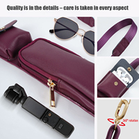 Sangle Clip and Go pour téléphone avec portefeuille, bandoulière réglable, longueur 360° °   Onglets métalliques rotatifs pour tous les smartphones