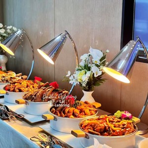 Lámpara Calentadora de Alimentos Aislada, Equipo de Cocina Comercial para Restaurantes, Servicios de Catering, Pizzerías, Bares de Aperitivos y Barbacoas, en Negro, Dorado y Oro Rosa - Product Image 4