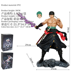 Hcengtriz 30CM per un pezzo Roronoa Zoro spada PVC figura giapponese cartone animato Action Figure statua giocattolo Anime raccogliere modello - Product Image 2