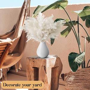 Decoración para el Hogar G25, Flor de Pampas Artificial de 55 cm, Ramo de Hierba de Pampas Artificial en Caja de Cartón, Decoración de Pascua - Product Image 6