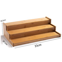 Bouteille d'épices de stockage à chaud en ligne, étagère, couvercle en bois, bocal à vis en verre, bocal à épices avec couvercle en bambou