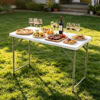 Vente flash - Table pliante en plastique HDPE de 4 pieds pour événements en plein air