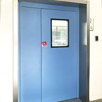 Porte de salle blanche stérile à double battant, hermétique et anti-poussière, pour hôpital, sur mesure en usine, avec capteur automatique pour salle d'opération médicale