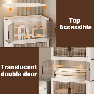 DAYOOH Armoire de <span class=keywords><strong>rangement</strong></span> pliable en plastique grande capacité, multi-usages, pour vêtements - Product Image 2