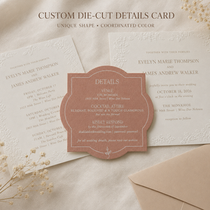 Elegante Set di Carta per Inviti Matrimoniali in Tonalità Neutre, Personalizzato <span class=keywords><strong>con</strong></span> Inserti RSVP Stampati e Busta Coordinata - Product Image 3