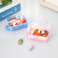 Valise transparente en plastique, boîte à bonbons, emballage cadeau pour enfants, mini bagage à main, design de voyage de style européen