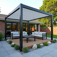 Pergola motorisée en aluminium imperméable avec écran pour terrasse et balcon - Gazebo bioclimatique rétractable pour extérieur