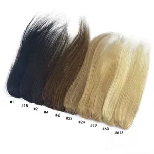 Jepit rambut manusia 10 warna poni samping, poni rambut samping buatan tangan