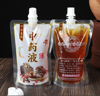 Sac liquide de médecine traditionnelle chinoise avec sac d'aspiration auto-debout transparent de thé aux herbes jetable frais de chauffage