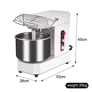 Amasadora Eléctrica de Cabezal Inclinable para Panadería, Pizza, Carne, Uso Doméstico y Comercial Pequeño, Mezcladora de Masa Espiral - Product Image 4