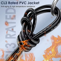 Cable Xput de 2m con Revestimiento de PVC Dorado, 18Gbps, 4K Ultra HD, 60Hz, Macho-Macho, para Reproductor de DVD, PS4, Computadora, Monitor de Cine en Casa