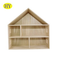 Meubles miniatures inachevé maison de poupée en bois, Kit personnalisé naturel personnalisé Logo unisexe maison de poupée en bois HY meubles ensemble de jouets