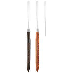 Espátula para Base <span class=keywords><strong>de</strong></span> Maquillaje Estilo Japonés, <span class=keywords><strong>Palo</strong></span> para Mezclar Colores y Ajustar Pegamento, Mango <span class=keywords><strong>de</strong></span> Madera <span class=keywords><strong>de</strong></span> Palisandro Natural, Acero Inoxidable - Product Image 5