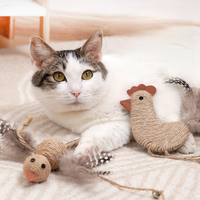 Corde de chanvre interactive boule de chat gratter Anti-morsure formation auto-relaxation boule de chanvre chat jouet chat jouet à mâcher pour les dents