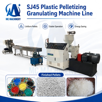Machine à granuler les déchets plastiques SJ45, extrudeuse de granulés, ligne de granulation de filaments, granulateur de recyclage, 40 kg/h, norme CE
