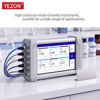 Registrador de Datos de Calidad del Agua Portátil Multicanal y Multiparámetro RS485/4-20mA Yezon 6550 para PH/DO/Conductividad/Turbidez