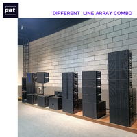 Sistema de Sonido Pat LL210 con Altavoces Line Array Dobles de 10 Pulgadas, 1200W de Potencia Máxima, Carcasa de Madera Portátil, Ecológico, para Giras, DJ en Vivo y Música