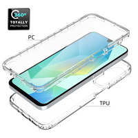 Étuis de téléphone portable Crystal Clear pour Samsung Galaxy A17 A16 A26 A36 A56 5G Protection d'écran intégrée Couverture arrière