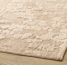 Tappeto in Lana a Pelo Lungo Color Grano, Tinto in Filo con Variazioni Tonalità, Ispirato ad un Paesaggio Astratto di Montagna e Fiume, per Soggiorno - Product Image 4