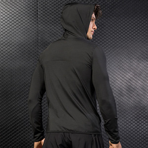 Veste de sport <span class=keywords><strong>pour</strong></span> homme JAC22 J1572K, automne-<span class=keywords><strong>hiver</strong></span>, à capuche, séchage rapide, coupe-vent, fitness, course à pied, entraînement, fermeture éclair, décontractée - Product Image 3