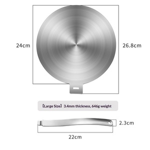 Plaque diffuseur <span class=keywords><strong>de</strong></span> chaleur en acier inoxydable pour cuisinière à induction, adaptateur pour cuisinière, disque guide <span class=keywords><strong>de</strong></span> chaleur pour économiser l'énergie - Product Image 6