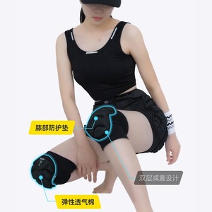 <b>Hip</b> Protector Shorts With Knee <b>Pads</b> Adult Unisex Shock Absorption Black GT305 Ski Pants - Product Image 2