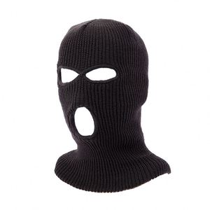 Pasamontañas de punto personalizado de calidad al por mayor con bordado, cubre rostro completo, 3 orificios, para esquí, gorro de invierno para hombres y mujeres - Product Image 5